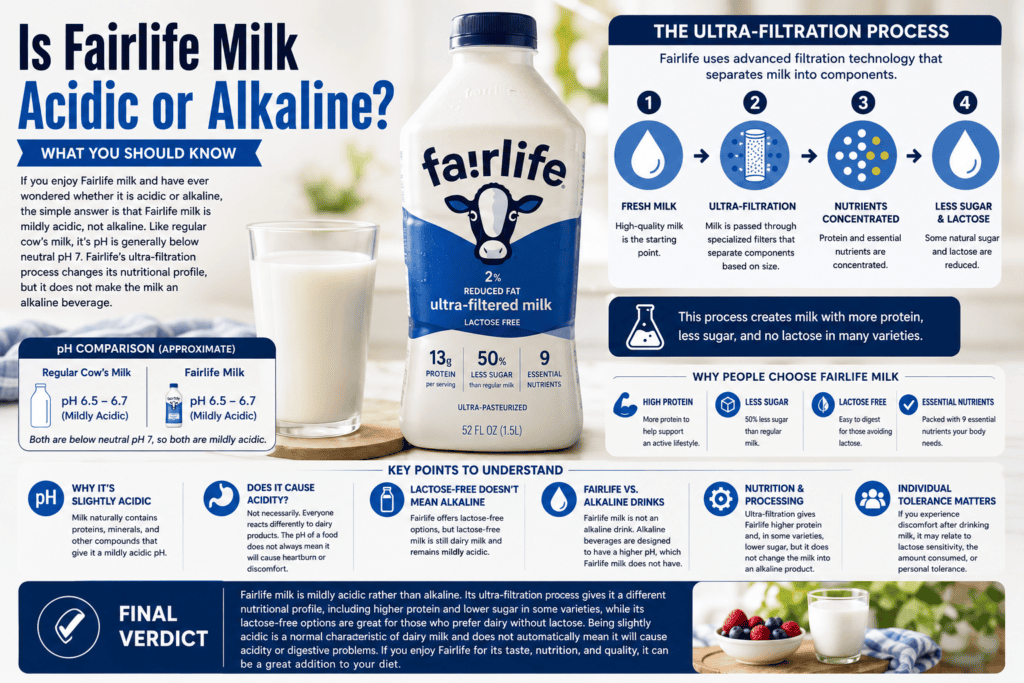 Is Fairlife Milk Acidic or Alkaline? pH and ultra-filtration comparison