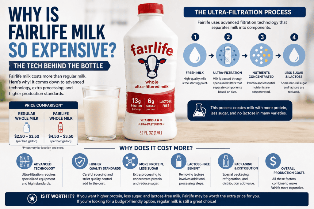 Why Is Fairlife Milk So Expensive explained through ultra-filtration and milk processing