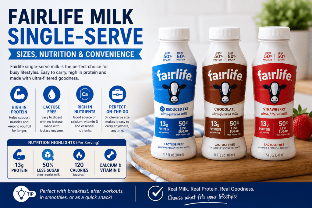 Fairlife single serve milk bottle