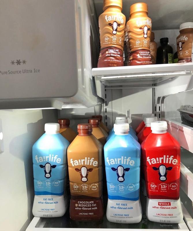 Fairlife milk stored in refrigerator after opening