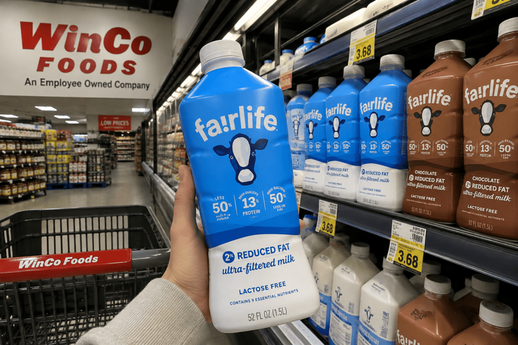 Fairlife milk at WinCo Foods grocery store