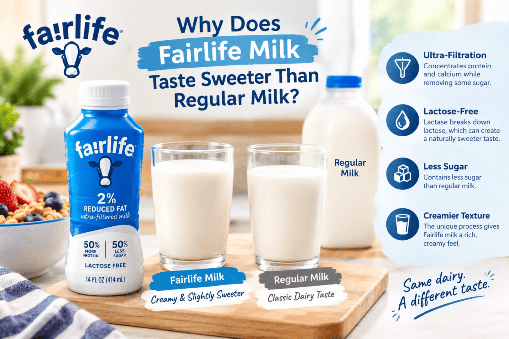 why does Fairlife milk taste sweeter than regular milk